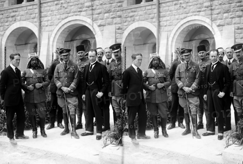 Photograph of the arrival of Sir Herbert Samuel