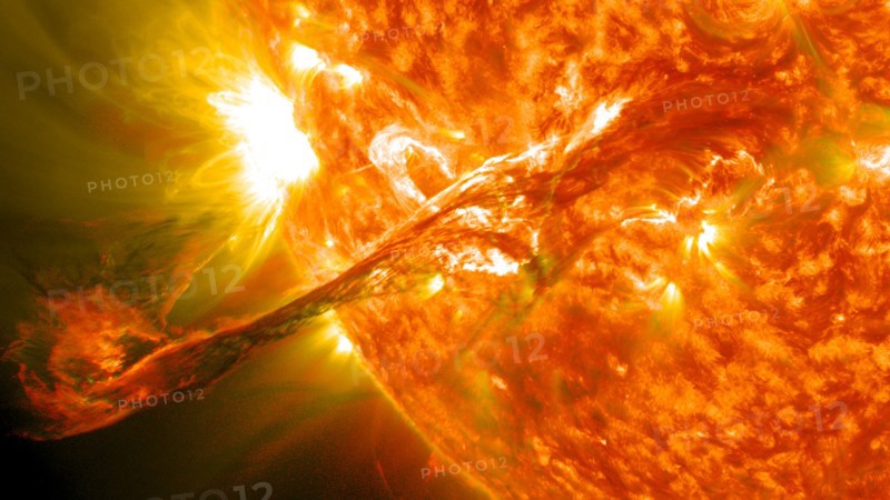 Photograph of Solar material in the sun's atmosphere