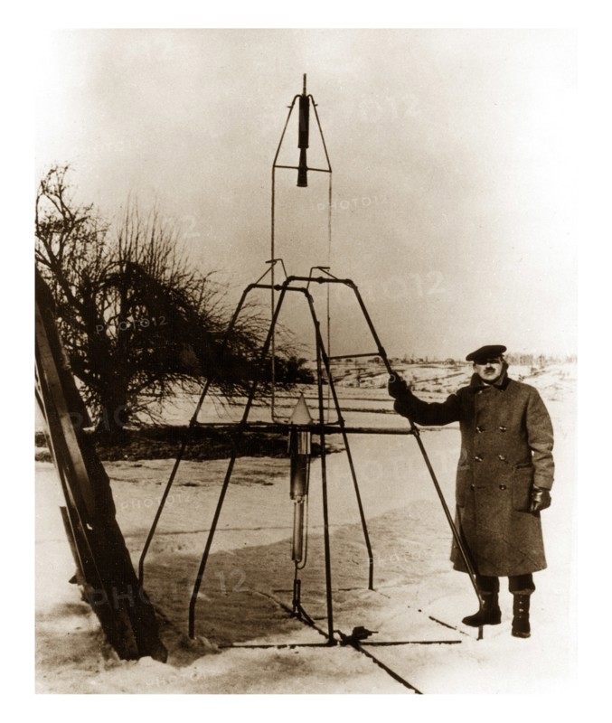Engraving of Dr. Robert H. Goddard
