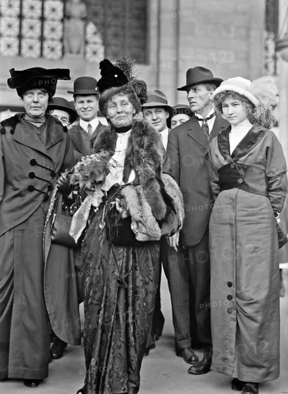 Lucy Burns with Emmeline Pankhurst the British Suffragette