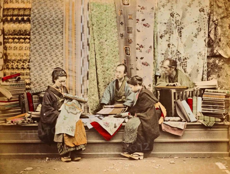 Colour Photograph of Japanese women shopping