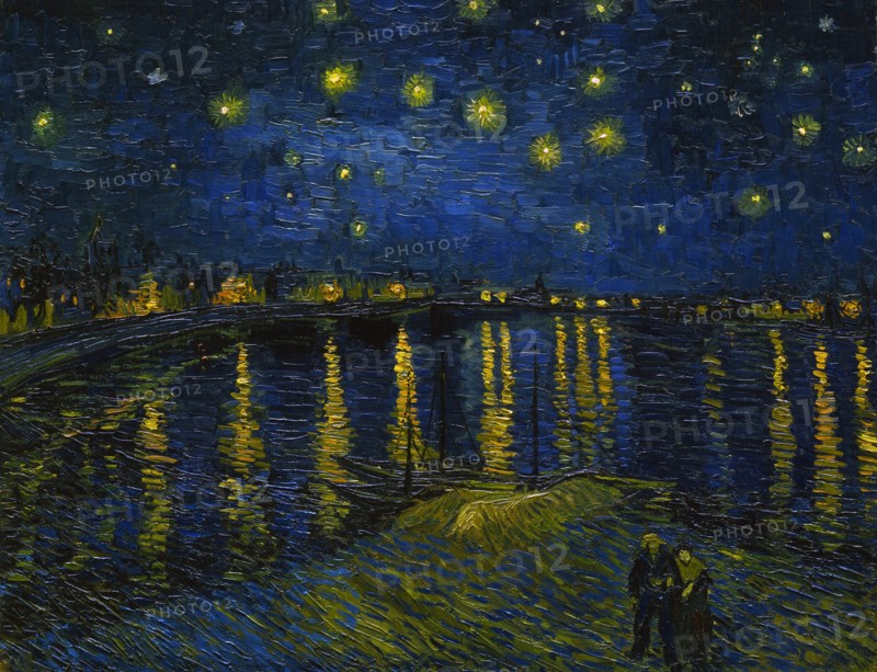Painting titled 'Starry Night over the Rhône'