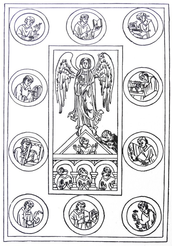Front piece from a manuscript of St Ambrose