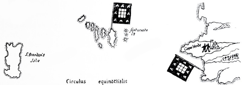 The mysterious Isle of St. Brandon in Martin Behaim's Map