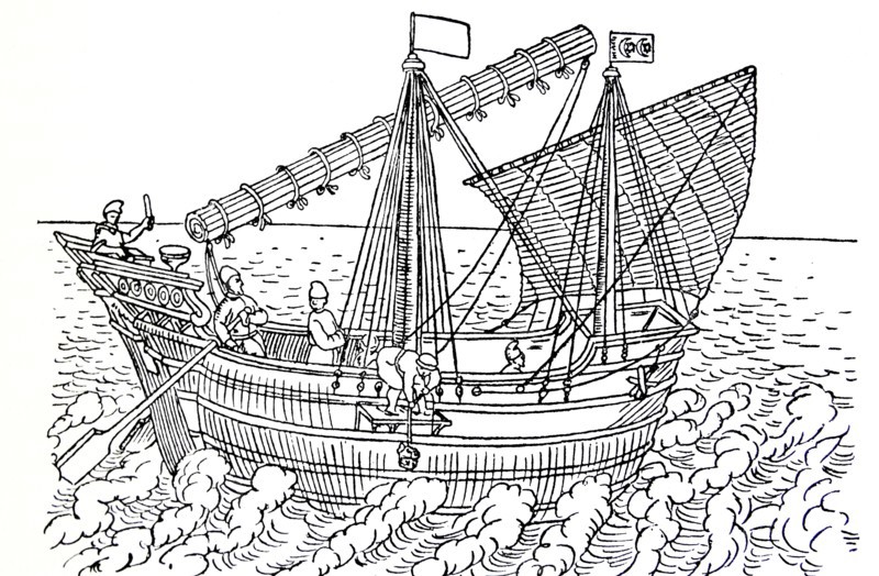 A ship of Java and the China Seas in the 16th century.