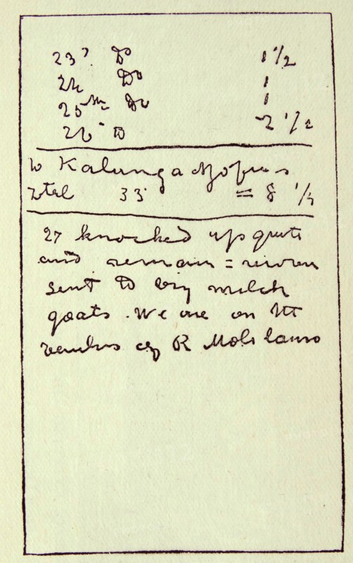 The last entries in Livingstone's diary