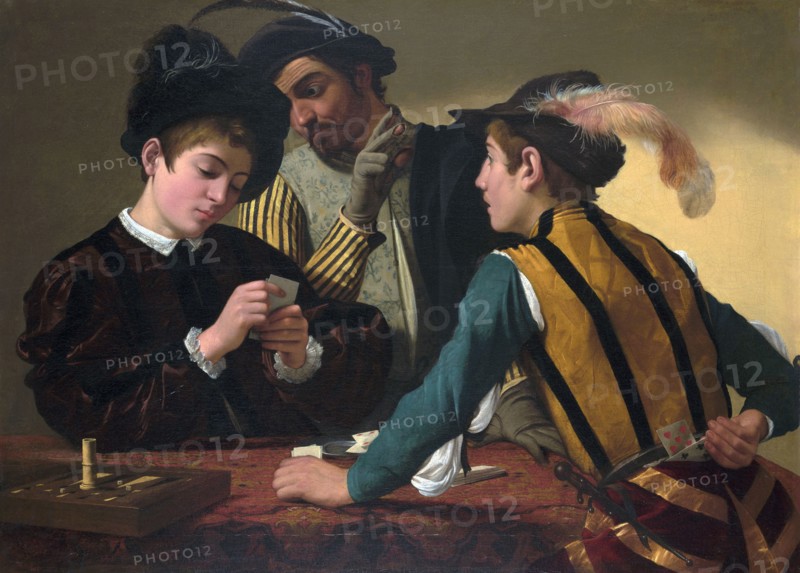 The Cardsharps' c. 1595 by Caravaggio