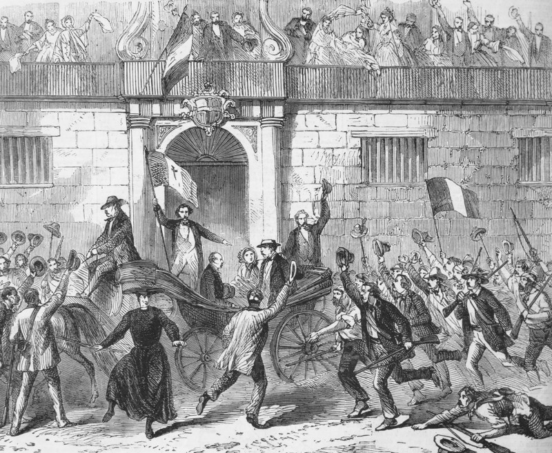 The release of political prisoners from the Castlemare, Palermo.