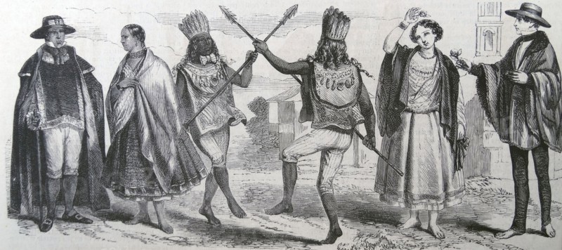 Illustration of the different types of habitants in Quito