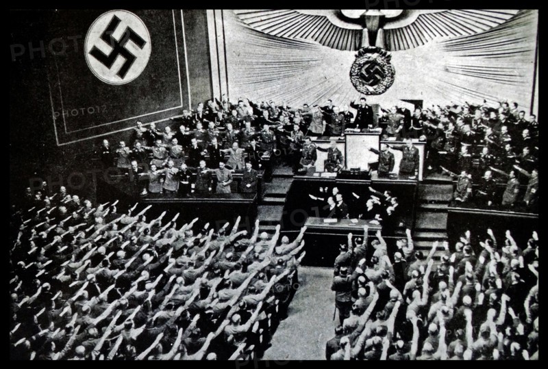 Photograph of a Reichstag Rally from the Kroll Opera House