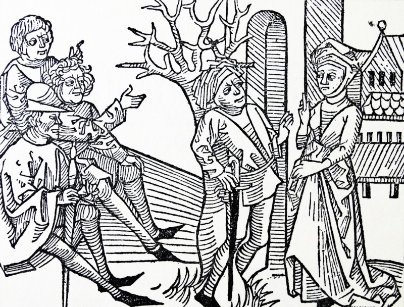 woodcut from 'directorium humanae' by Johannes Pruss; strasburg; 1488
