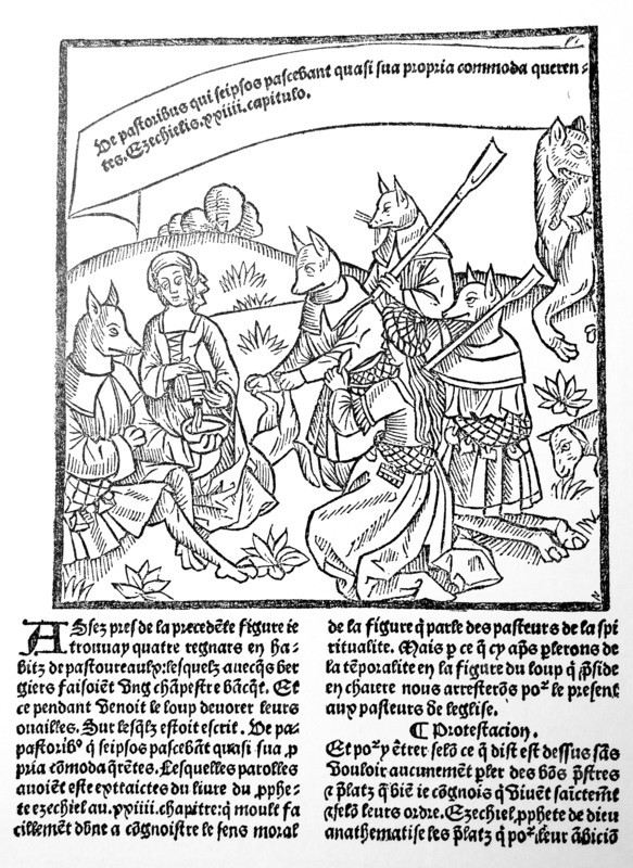 les regnars traversant les perilleuses voyes' 1503 Woodcut by Antoine Vérard