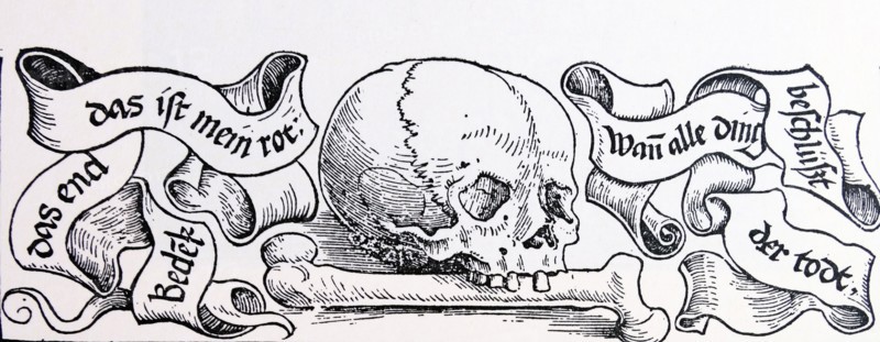 Venal Love' woodcut depicting death, by Urs Graf, ca.1511