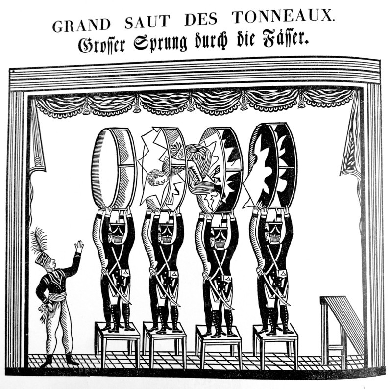 advert or poster for a traveling entertainer; German (swiss) 1840