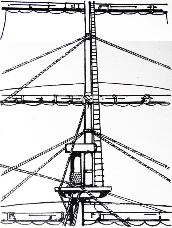 Jacobs ladder of a ship.