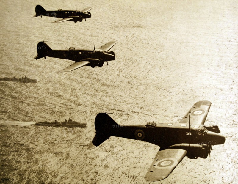 Photograph of the flight of Arvo 'Ansons' of a general reconnaissance squadron