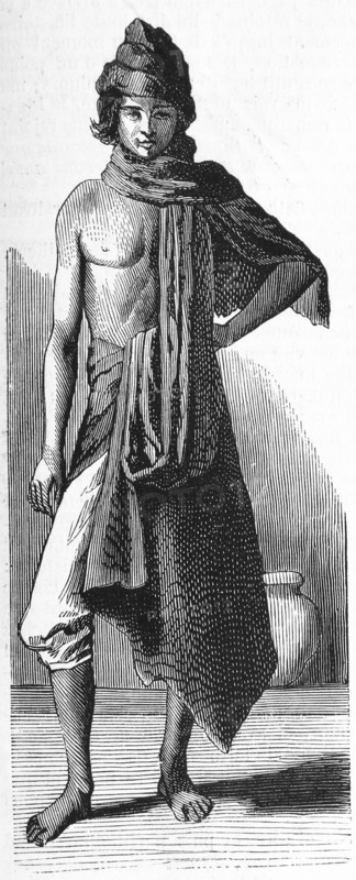 Engraving of a Bhisti water carrier