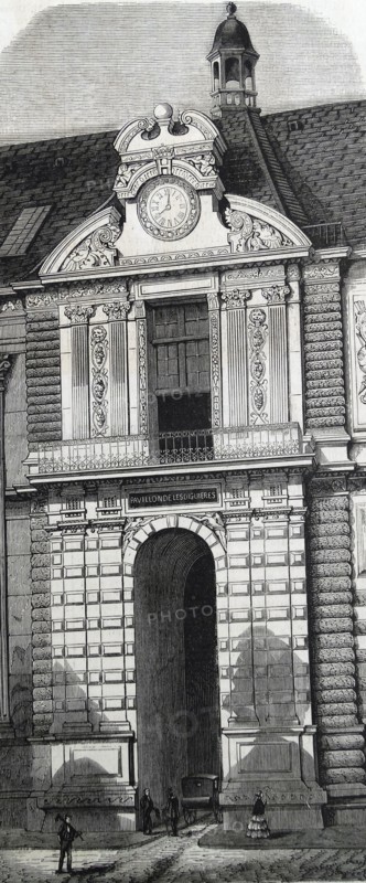 Engraving of the Louvre Palace