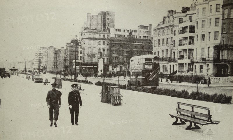 Photograph depicting the fortifications made to the coastal areas of Britain