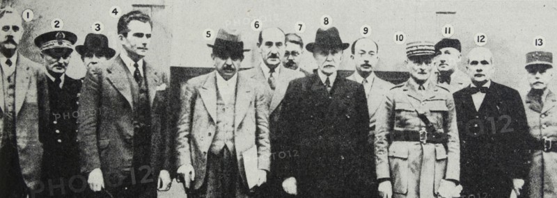 Photograph of the Marshal Petain and the Men of Vichy