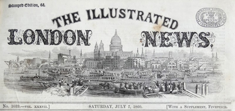 The illustrated London News, Masthead from July 7, 1860.