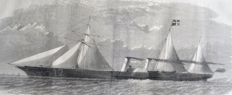 The new clipper steam-ship 'Ly-EE-Moon', built for the opium trade.