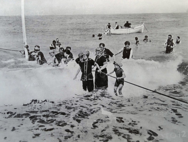 Bathing in Ostend, belgium 1914