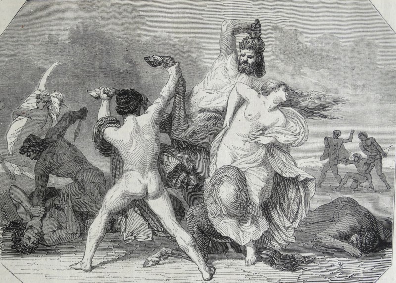 Battle of the Lapiths and Centaurs, painting by Mr William Bouguereau.