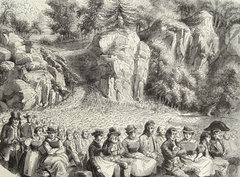 Crowded audience at an open air preformance at Stalden