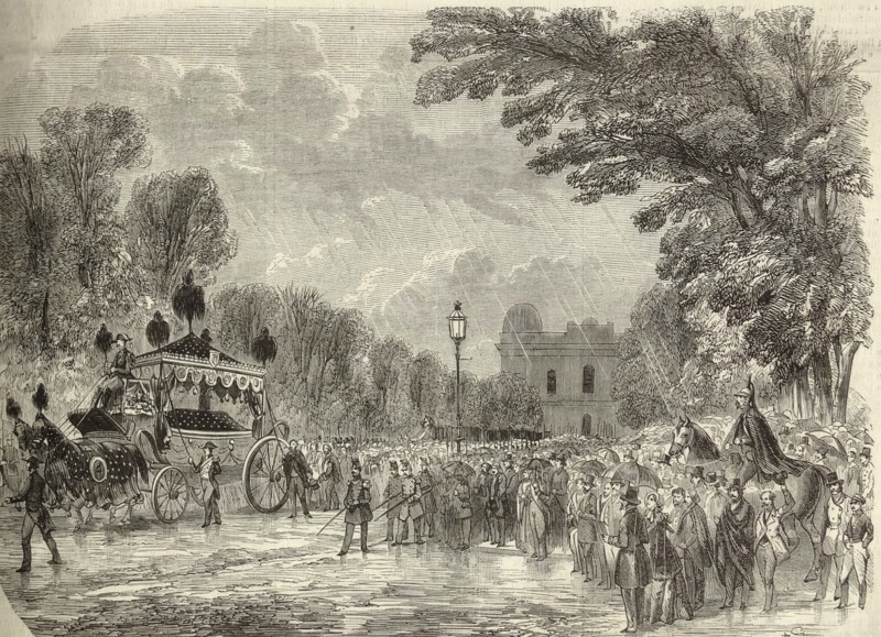The funeral convoy of Mr Francois Arago