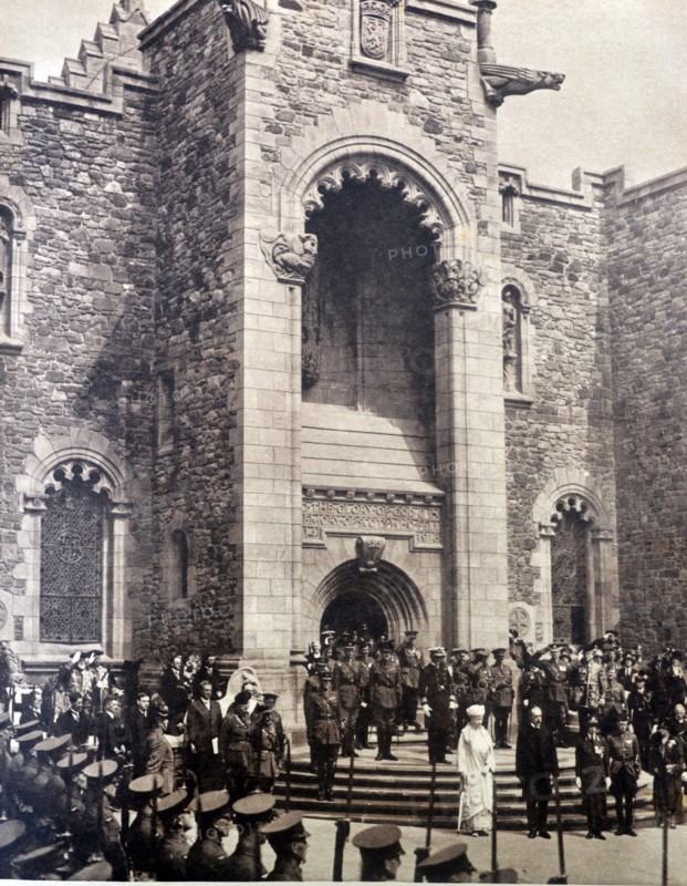 Photograph of the opening of the Scottish National War Memorial