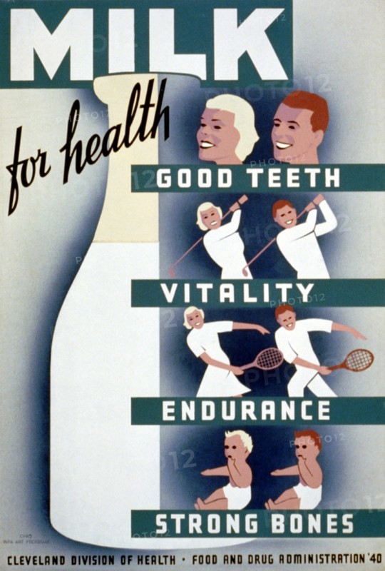 Poster for Cleveland Division of Health promoting milk