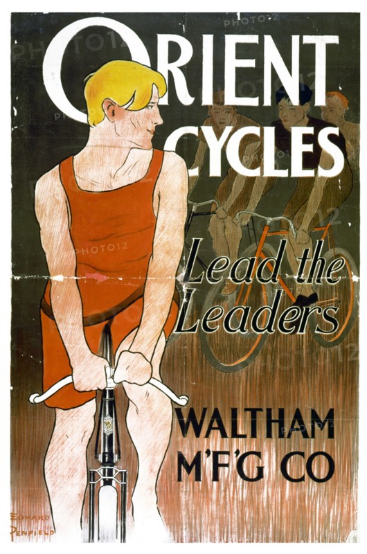 Orient cycles lead the leaders. by Edward Penfield.