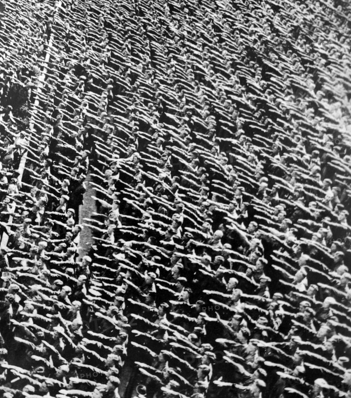 Nazi Youth rally at a stadium in Nuremberg Germany 1936