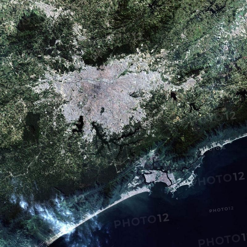 satellite image of Sao Paulo, Brazil 2002