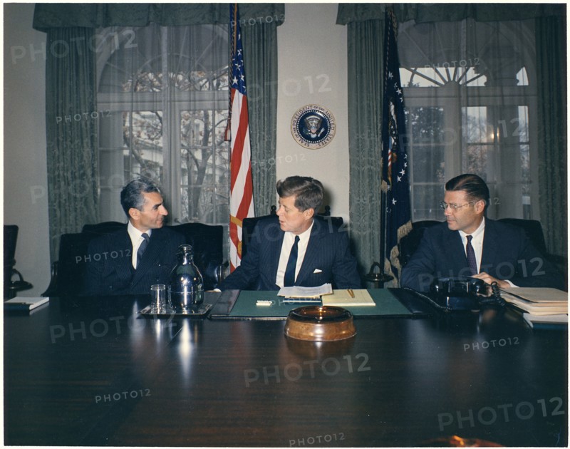 Shah of Iran President Kennedy, Secretary of Defence Robert McNamara