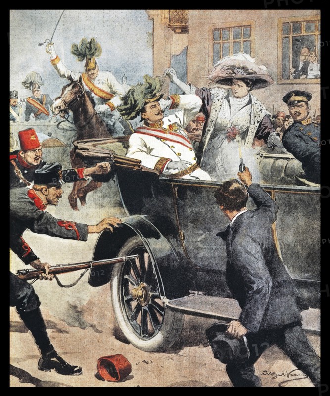 Arch Duke Franz Ferdinand and his wife, assassinated 28th June 1914