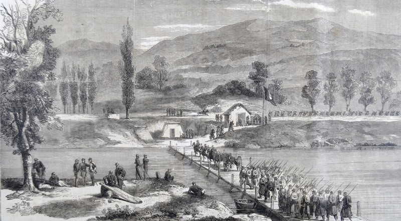 Engraving depicting the war in the Naples