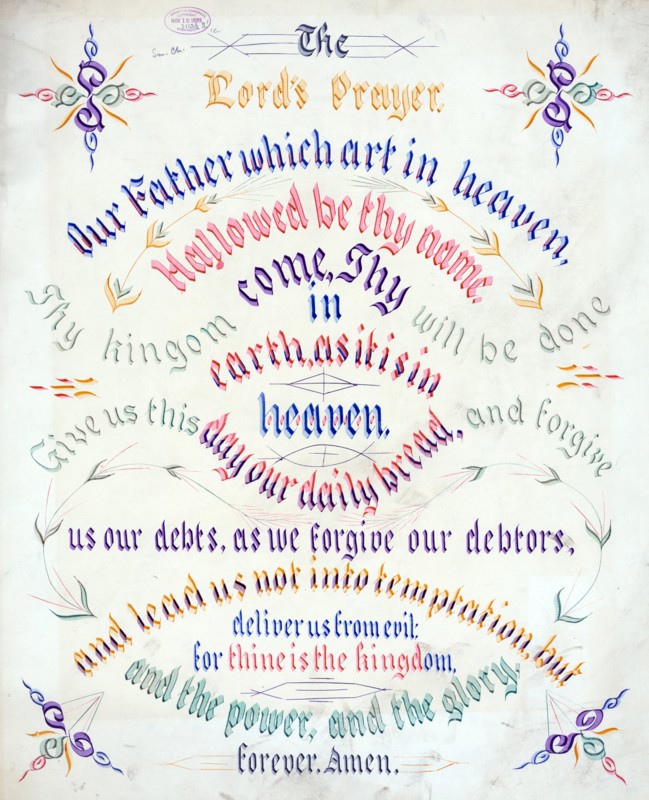 The Lord's Prayer created by John Morgan Coaley