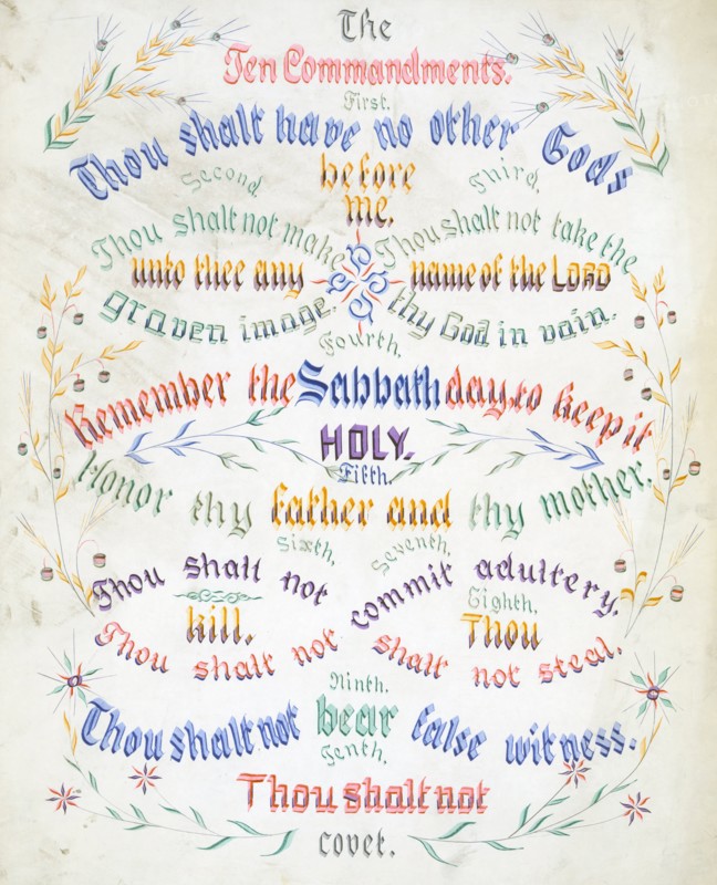 The Ten Commandments created by John Morgan Coaley