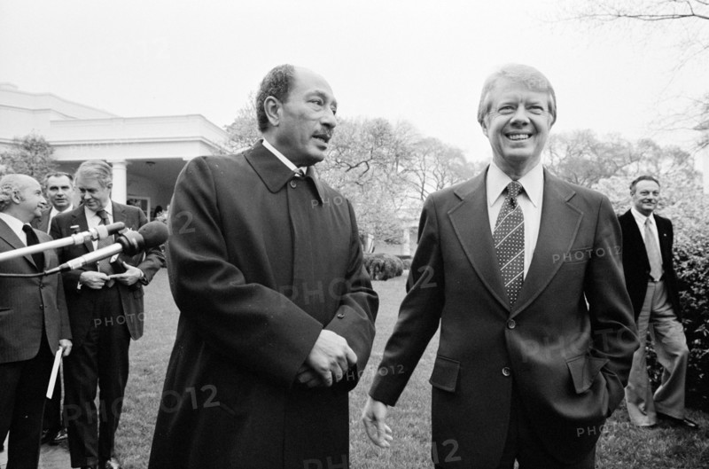 Photograph of the Egyptian President Anwar Sadat with President of the United States Jimmy Carter