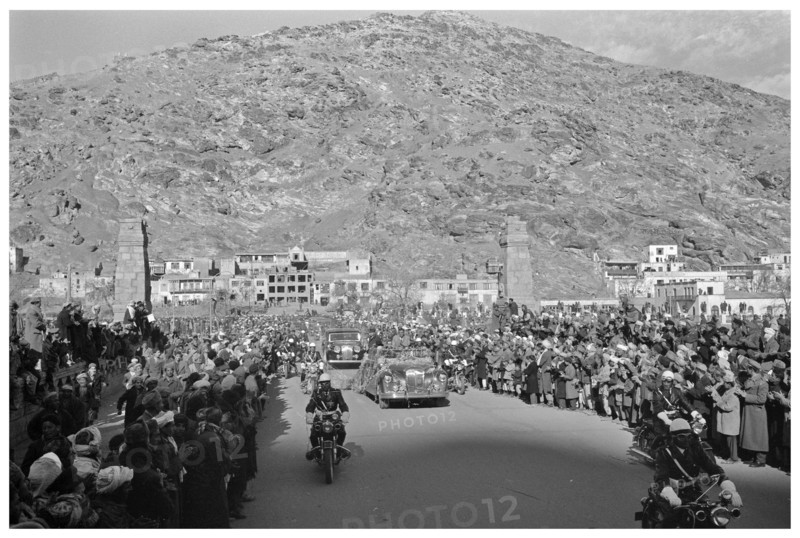 Photograph of the Motorcade for President Eisenhower's visit to Kabul, Afghanistan