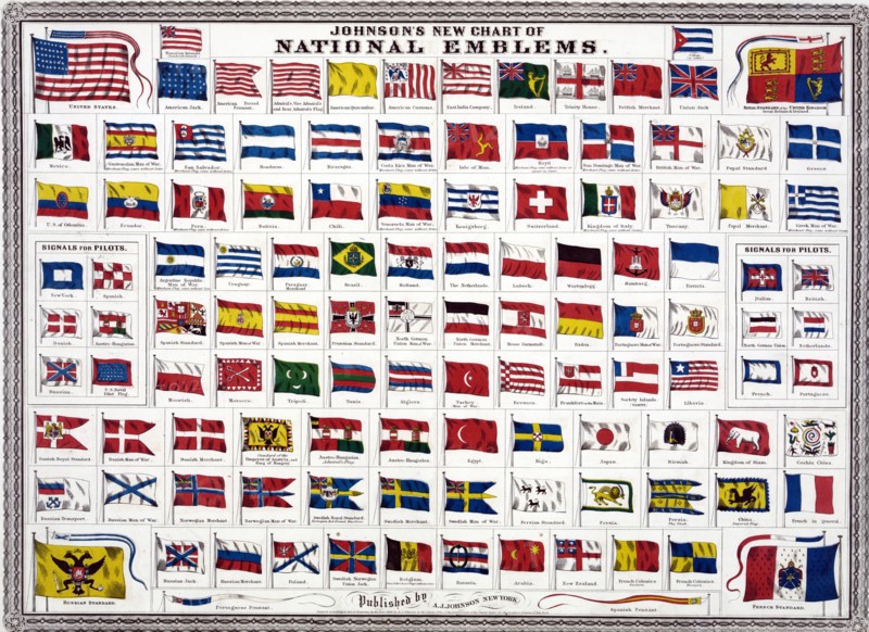 world national and colonial flags 1914