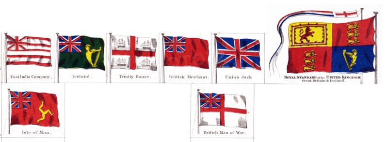 British national and colonial flags 1914