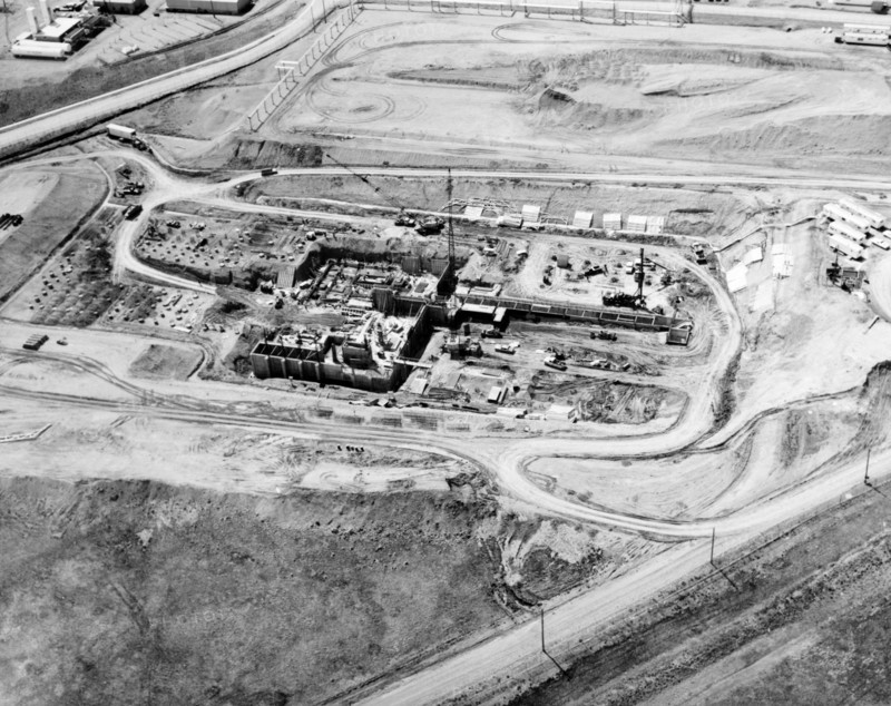 Photograph of an aerial view of the Rocky Flats Plant, Non-Nuclear Production Facility