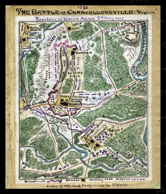 Map of the Battle of Chancellorsville