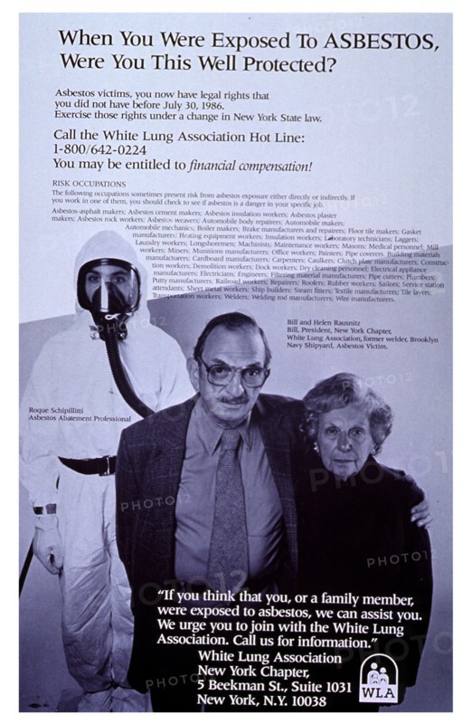 Public health poster for Asbesto a