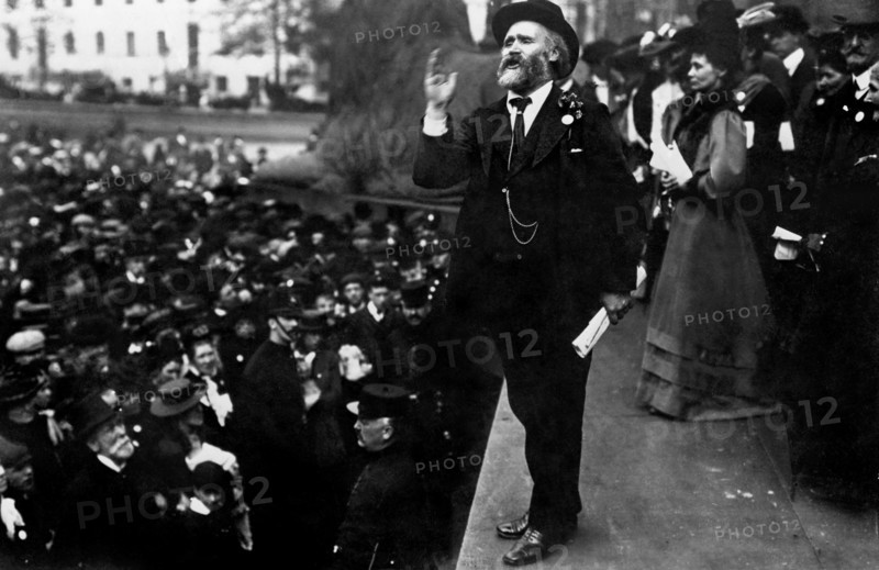 Keir Hardie at Trafalgar Square London 1908