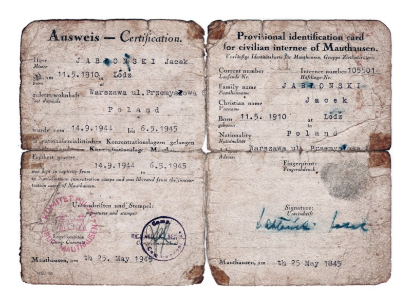 World War Two Post-Liberation Identification Paper