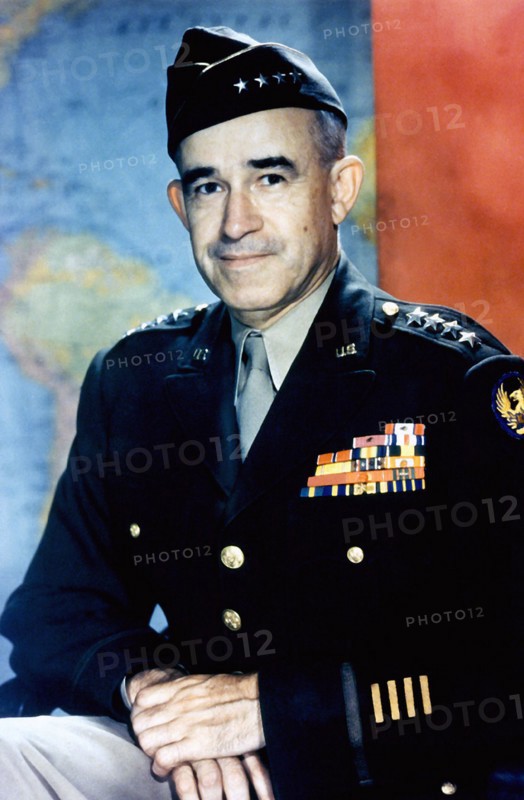 Colour photograph of Lieutenant General Omar Bradley